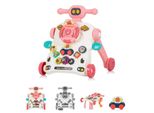 Chipolino Girello 3 In 1 Auto, Tavolo Da Gioco, Volante, Pulsanti, Musica, Luci Rosa