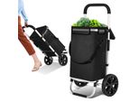 Carrello Spesa Hengda Carrello Spesa Pieghevole Con Robusta Borsa Spesa Ausilio Per La Spesa 2In1 40L Fino A 40 Kg