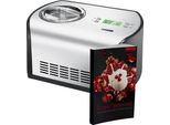 Unold 48965 Eismaschine One inkl. Eisbuch mit 101 Rezepten | Speiseeisbereiter 1,2 L, LCD-Display Gefrierbereich bis ca. -30 °C, 135 Watt.
