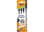 Bic 516335 Bic Cristal Original, Nero, Confezione Da 4 Pz