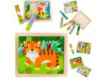 Puzzle Di Legno Animali 4In1 Zoo Safari Educativo