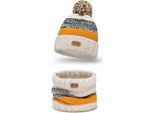 Pamami Set Invernale Per Bambini Oduorf Crema Taglia Unica