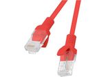Lanberg Patchcord KAT.5E Utp 1M Czerwony Fluke Passed Lanberg 10-PACK