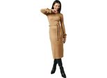 Principles - Vestito Midi Con Cintura Per Donna DH8049 (36 It) (Cammello)