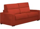 Talamo Italia Divano Letto 3 Posti Marcon 95X220 Cm Nero, Sfoderabile Contenitore Italy