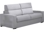 Talamo Italia Divano Letto 3 Posti Marcon 95X220 Cm Nero, Sfoderabile Contenitore Italy