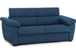 Talamo Italia Divano Letto 3 Posti Trino 95X225 Cm Nero, Sfoderabile Contenitore Italy