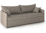 Talamo Italia Divano Letto 3 Posti Avellana 86X205 Cm Nero Tortora, Sfoderabile Lavabile Italy