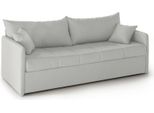 Talamo Italia Divano Letto 3 Posti Avellana 86X205 Cm Nero Chiaro, Sfoderabile Lavabile Italy