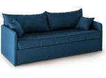 Talamo Italia Divano Letto 3 Posti Avellana 86X205 Cm Nero, Sfoderabile Lavabile Italy