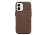 Cover Per Iphone 16 - Vera Pelle - Custodia Rigida/Copertura Posteriore Accezz - Marrone