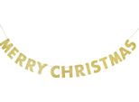 Unique Party - Glitter - Bandiera "Buon Natale"" SG38509 (Taglia Unica) (Oro)"
