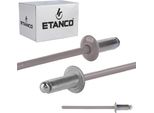 Rivetti Aperti In Alluminio 3,2X6Mm RAL9007