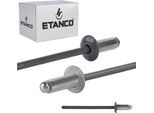 Rivetti Aperti In Alluminio 3,2X6Mm RAL7016