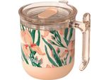 Quokka Wave Smartgrip, Tazza Termica In Acciaio Inox Floral Peach, 260Ml, 40272