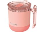 Quokka Wave Smartgrip, Tazza Termica In Acciaio Inox Color Pesca Pastello, 260 Ml, 40275