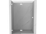 Mexen Lunar L Porta Doccia A Battente Sinistra 135 Cm, Trasparente, Bianco - 834L-135-000-20-00-L