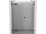 Mexen Lunar Porta Doccia A Battente Sinistra 120 Cm, Trasparente, Nero - 834S-120-050-70-00-L