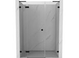 Mexen Lunar L Porta Doccia Battente Sinistra 120 Cm, Trasparente, Nero - 834SL-120-050-70-00-L