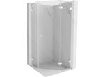 Mexen Lunar L Cabina Doccia Pentagonale A Battente Destra 90 X 90 Cm, Trasparente, Bianca - 831L-090P-090L-20-00-P