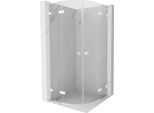 Mexen Lunar L Cabina Doccia Semicircolare Apribile 100 X 100 Cm, Trasparente, Bianca - 833L-100L-100P-20-00