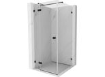 Mexen Lunar T Cabina Doccia Girevole Sinistra 70 X 70 Cm, Trasparente, Nera - 834T-070-070-70-00-L