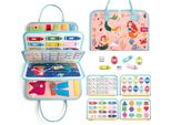 Lavagna Educativa In Feltro Per Bambini, Lavagna Per Le Abilità Motorie, Multifunzionale, Giocattolo Da Viaggio, Sirena (5 Lati)