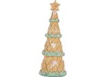 Clayre & Eef Decorazione Albero Di Natale Ø 9X25 Cm Plastica Marrone