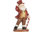 Clayre & Eef Decorazione Natalizia Albero Di Natale 12X9X21 Cm Plastica Rossa