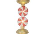 Clayre & Eef Decorazione Natalizia Con Illuminazione A Led Ø 10X23 Cm Plastica Color Oro