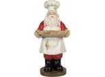 Clayre & Eef Decorazione Natalizia Babbo Natale 40X39X81 Cm Plastica Rossa