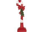 Clayre & Eef Decorazione Natalizia Bastone Di Zucchero 25X18X83 Cm Plastica Rossa