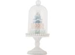 Decorazione Natalizia Clayre & Eef Ø 13X27 Cm Albero Di Natale In Vetro Bianco