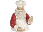 Clayre & Eef Decorazione Babbo Natale 25X25X35 Cm Plastica Rossa