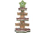 Decorazione Natalizia Clayre & Eef Con Luci Led E Musica Albero Di Natale 3Xaaa Plastica Marrone