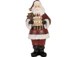 Clayre & Eef Decorazione Natalizia Babbo Natale 10X10X21 Cm Plastica Rossa