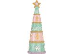 Clayre & Eef Decorazione Natalizia Albero Di Natale Ø 9X25 Cm Plastica Verde