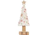Clayre & Eef Decorazione Natalizia Albero Di Natale Ø 12X33 Cm Plastica Bianca