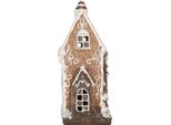 Clayre & Eef Casa Di Pan Di Zenzero Con Led 15X9X20 Cm Plastica Marrone