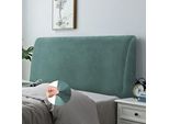 Copritestiera Per Letto, Morbida Elastica, In Velluto, Antipolvere, Antipolvere, Antipolvere Copritestiera Protettiva Per Testiera Imbottita, In Velluto (180-200 Cm (Cal King), Verde Pino