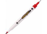 Marcatore Universale Bifacciale Permanente Monami Name Pen, Rosso