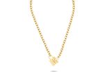 Kette Mit AnhäNger Liebeskind Berlin "Schmuck Geschenk Edelstahl Halskette The Love Bond", Gold (Gelbgoldfarben), Halsketten, Damen, Edelstahl, L: 45 B: 5Mm, B:5Mm