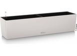 Fioriera Lechuza Balconera Colore 80 Grigio Chiaro | Cassetta Da Balcone Con Sistema Di Irrigazione E 2 Inserti Per Piante | Superficie Opaca|79 X 19 X 19 Cm| 15707