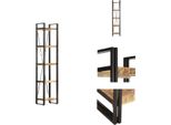 Vidaxl Libreria 5 Scomparti 40X30X180 Cm In Legno Massiccio Di Mango - Librerie E Scaffalature