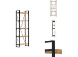 Vidaxl Libreria A 5 Scomparti 60 X 30 X 180 Cm In Legno Massiccio Di Mango - Librerie & Librerie