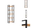Vidaxl Libreria A 5 Scomparti 60X30X180 Cm In Legno Massiccio Di Acacia - Librerie E Scaffalature
