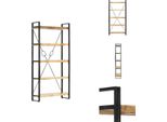 Vidaxl Libreria 5 Scomparti 90 X 30 X 180 Cm In Legno Massiccio Di Mango - Librerie E Scaffali