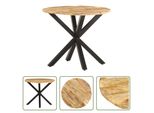 The Living Store Tavolino 68X68X56 Cm In Legno Massello Di Mango