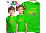 Maglietta Per Bambini - Punti Colorati Tag Tractor Dots - 134 M