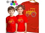 Maglietta Per Bambini - Tag Dots Colorati Trattore Dots - 98 Xxs